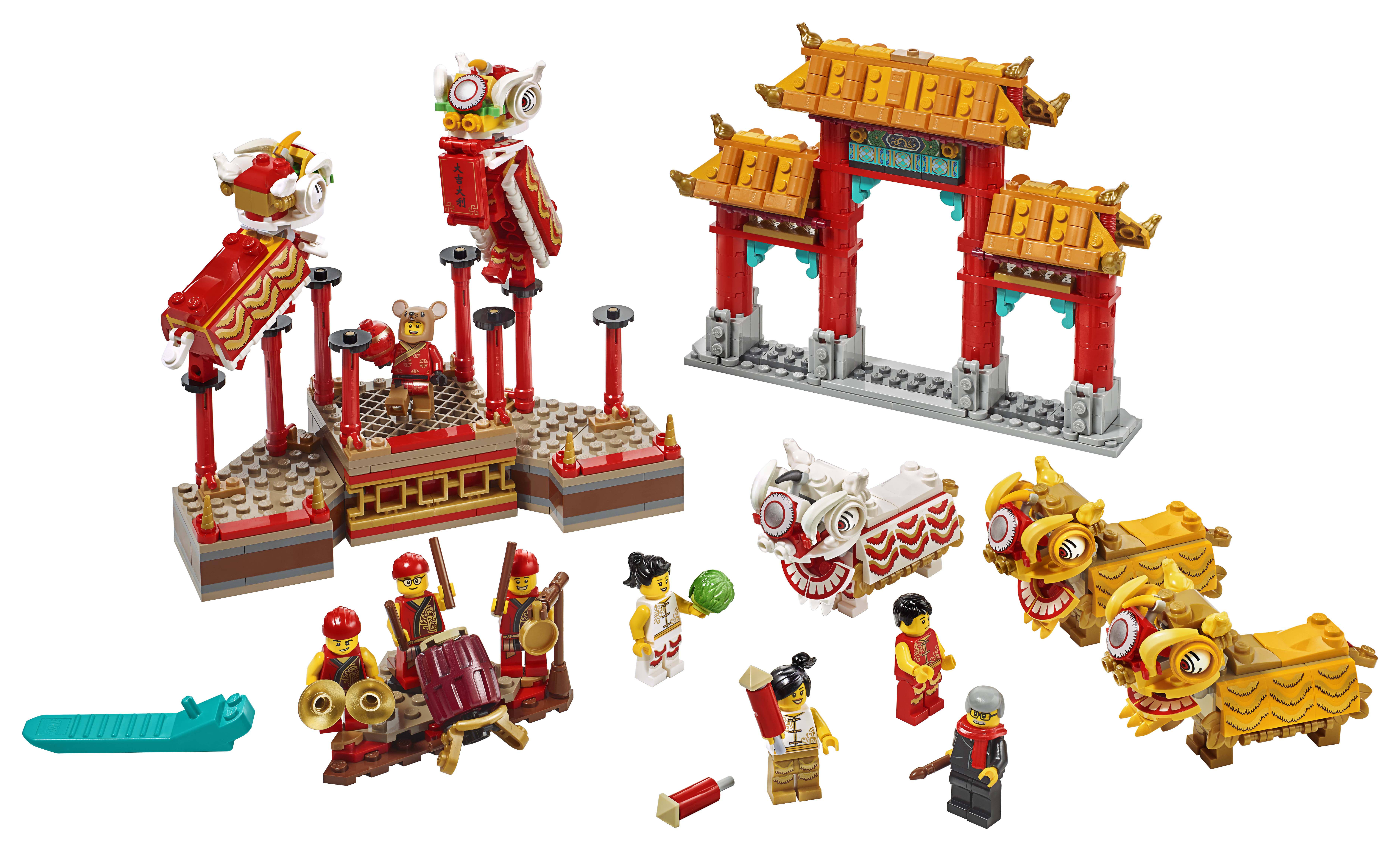 lego chinese new year dragon dance
