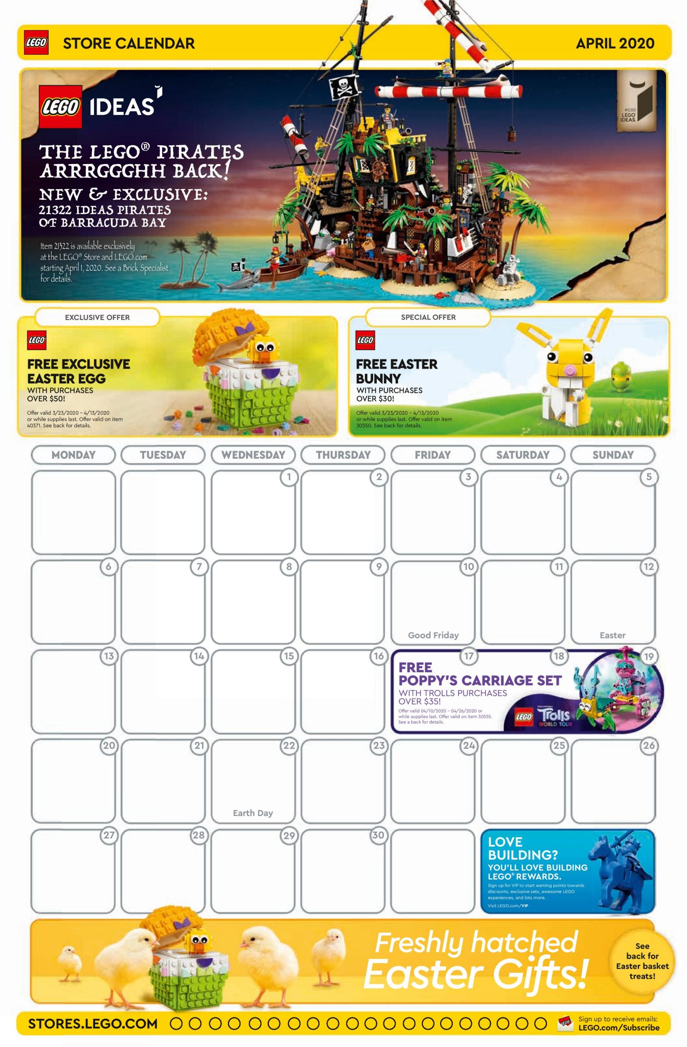 LEGO April 2020 Store Calendar Promotions & Events The Brick Fan