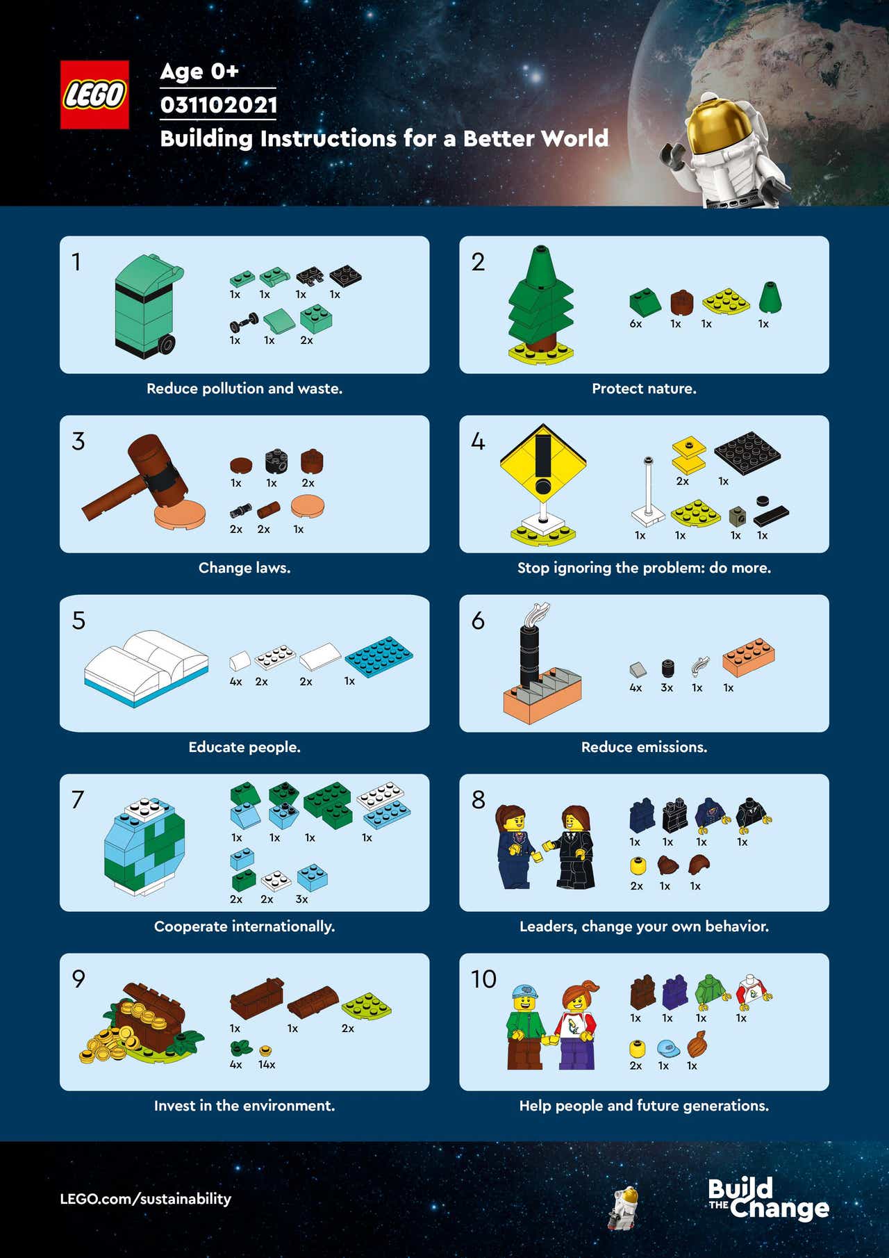 LEGO Building Instructions for a Better World (031102021) COP26 - The Brick Fan