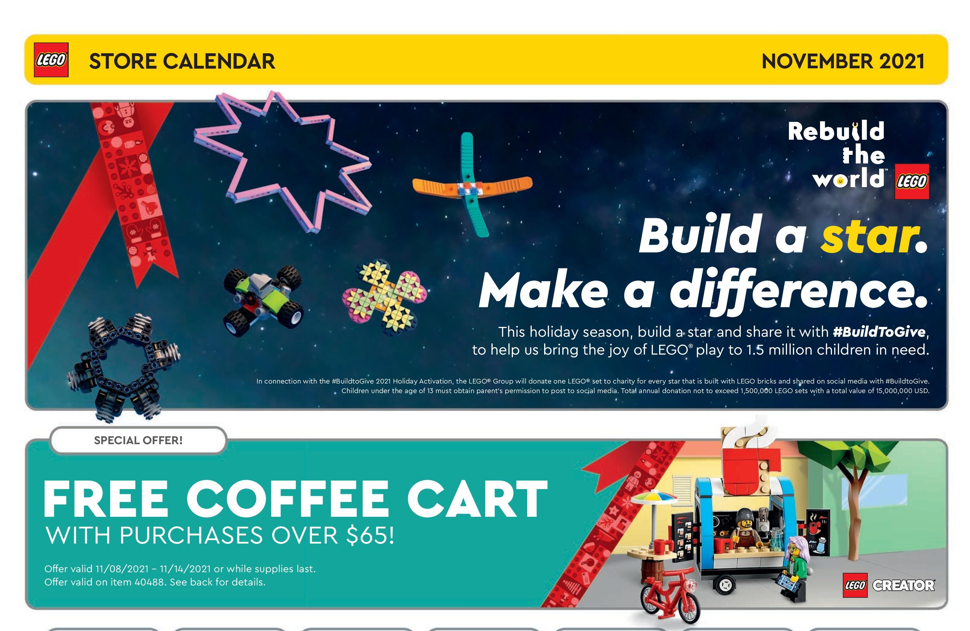 Lego November 2021 Store Calendar Promotions & Events - The Brick Fan