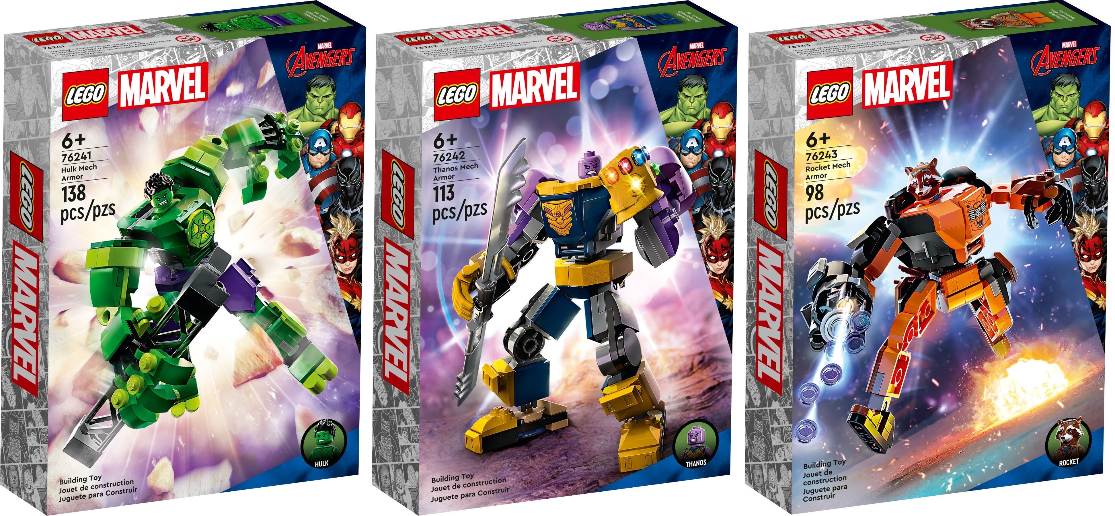 LEGO Marvel Mech Armor 2023 Sets 