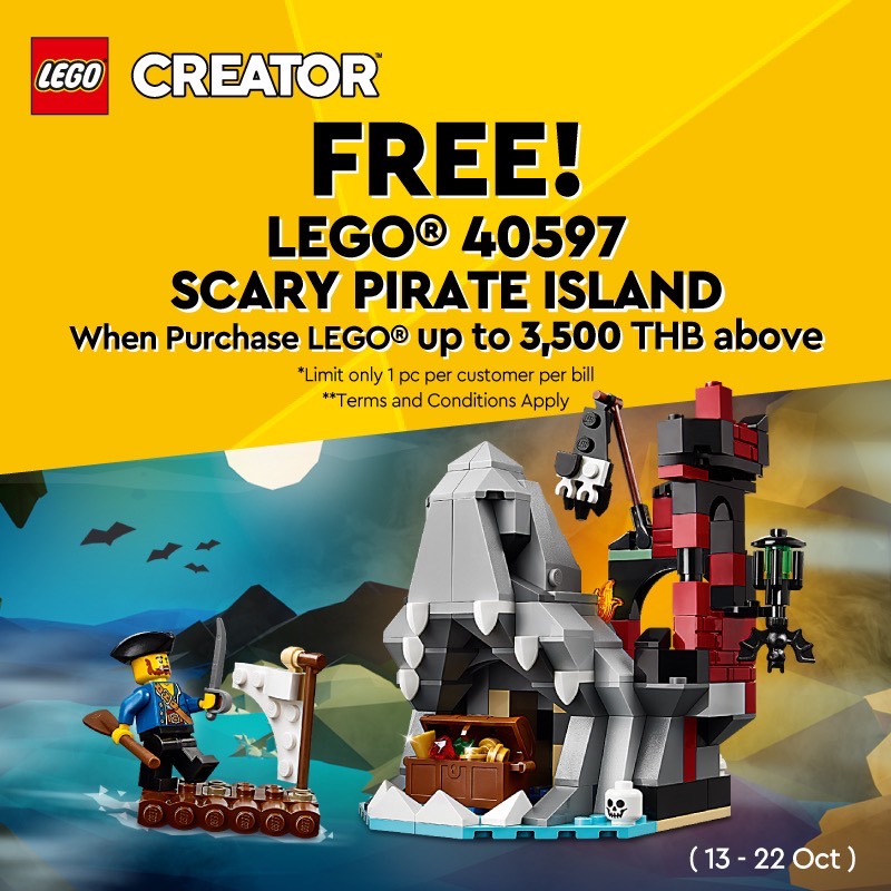  LEGO Scary Pirate Island GWP Building Set (40597, 214 pcs) :  Toys & Games