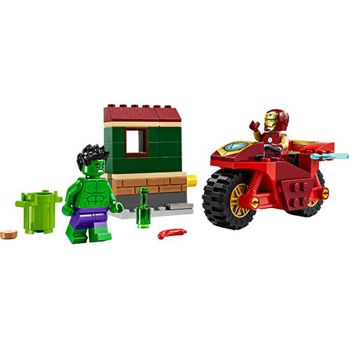 LEGO Marvel Iron Man With Bike And The Hulk 76287 2