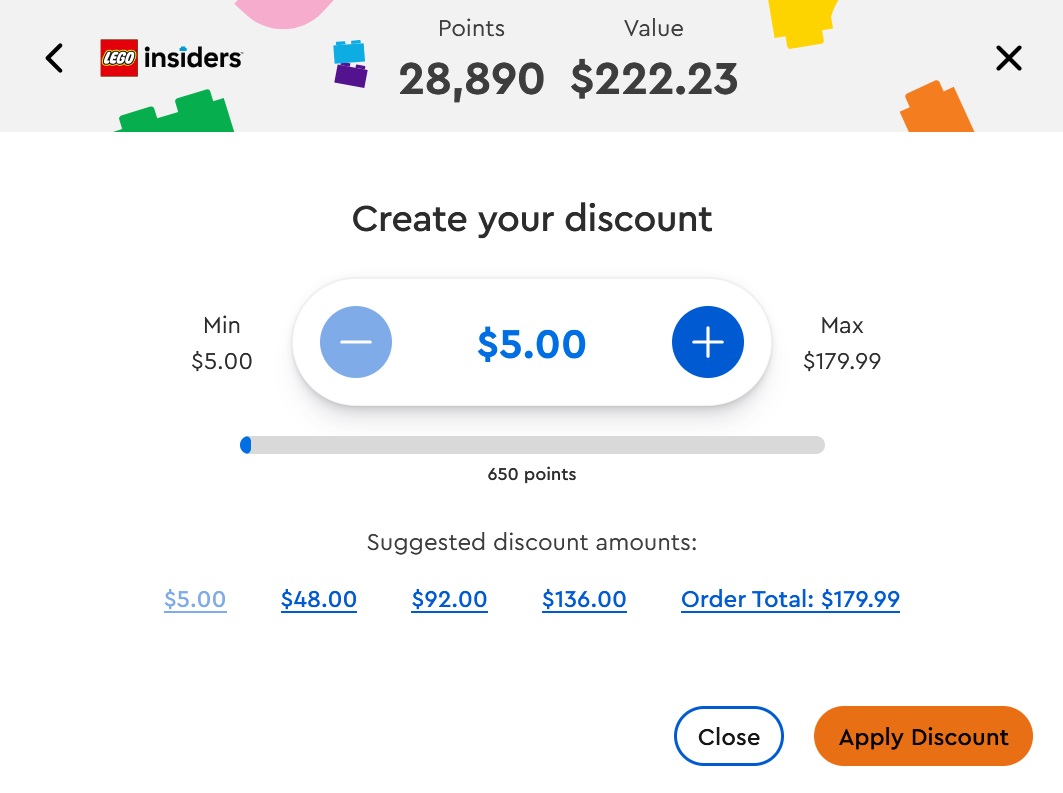LEGO Shop Insiders Discount