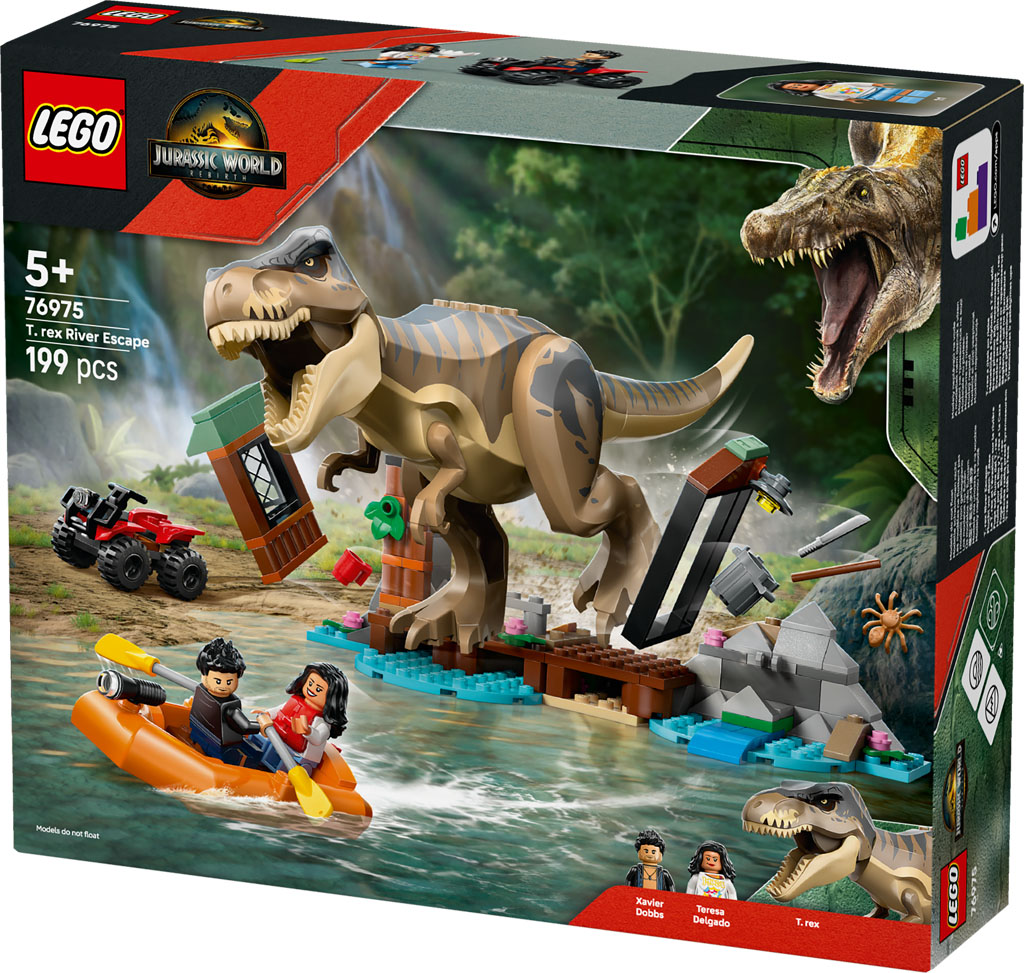 LEGO Jurassic World Rebirth T. Rex River Escape 76975